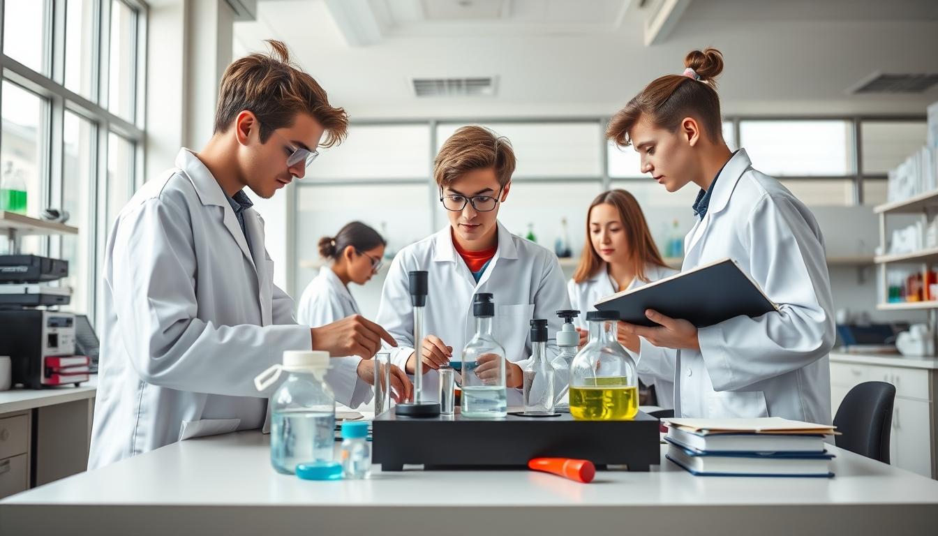 Student developing practical and academic skills