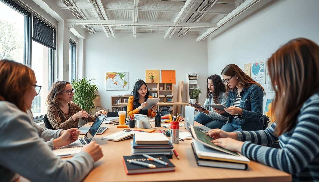 Student using online courses for flexible education